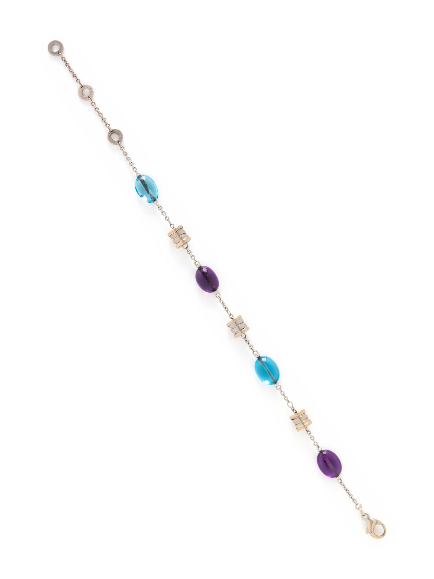 BULGARI, TOPAZ AND AMETHYST 'B.ZERO 1' BRACELET