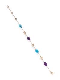 BULGARI, TOPAZ AND AMETHYST 'B.ZERO 1' BRACELET