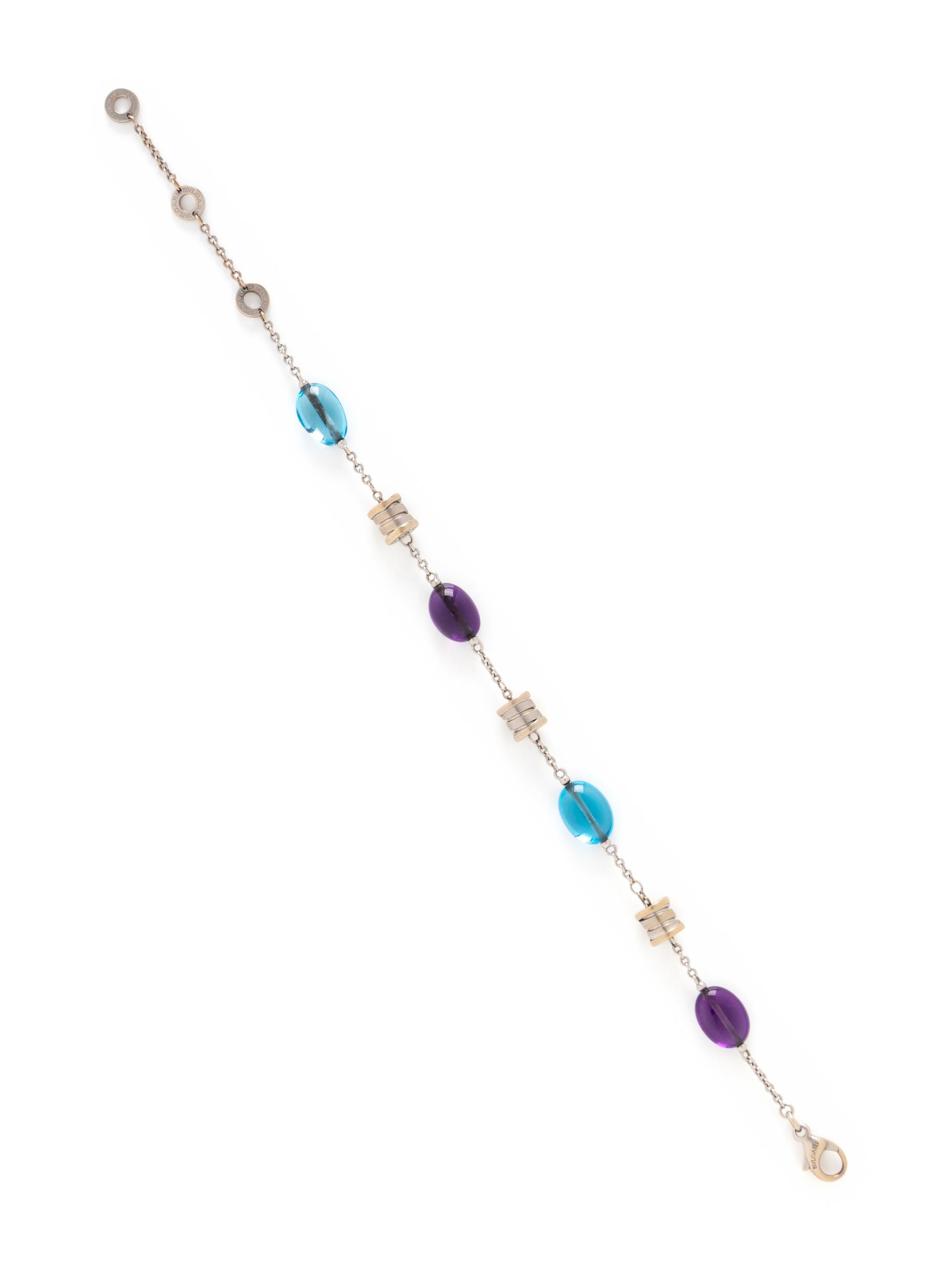 BULGARI, TOPAZ AND AMETHYST 'B.ZERO 1' BRACELET