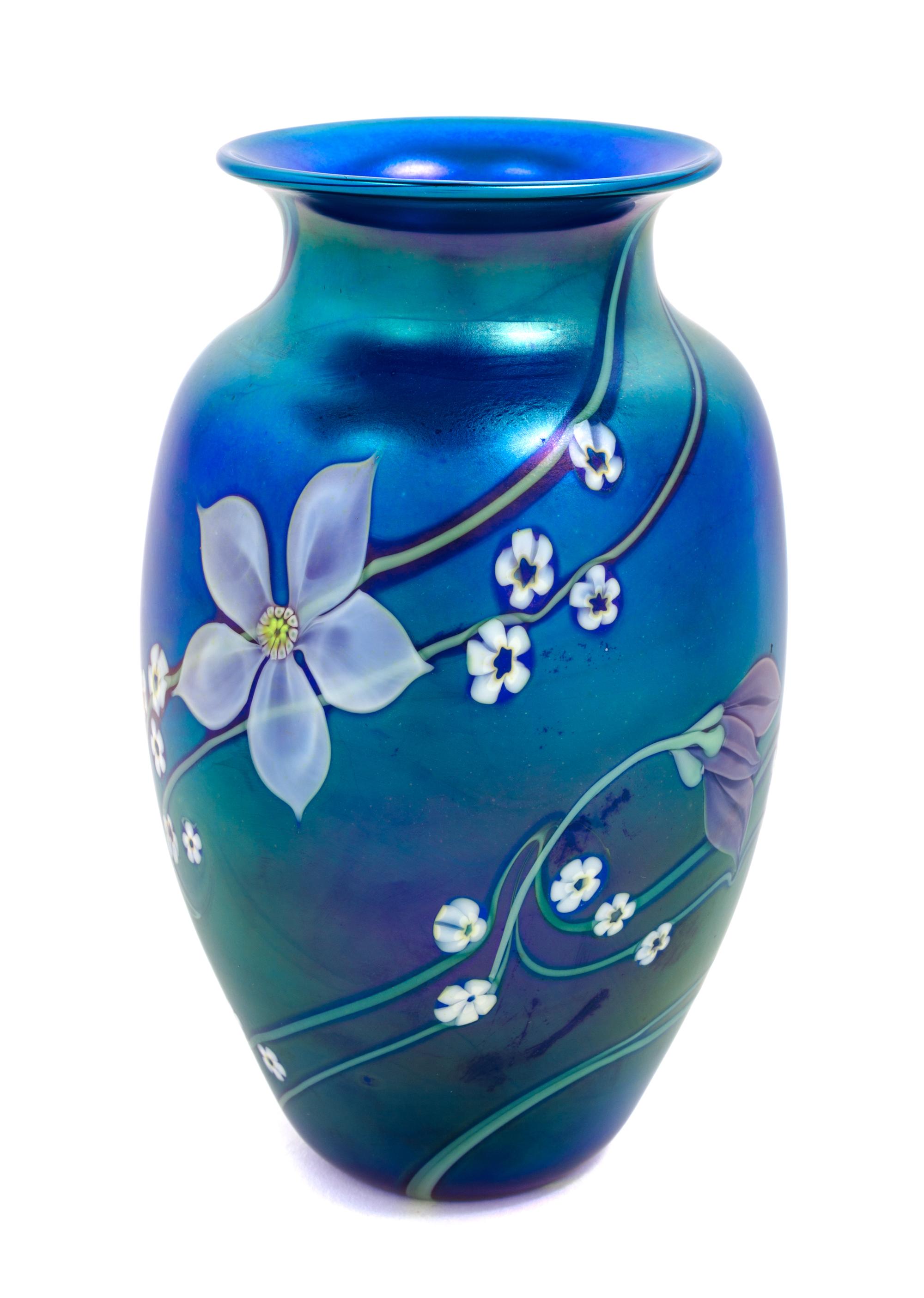 Orient & Flume, CHICO, CA, an iridescent glass vase
