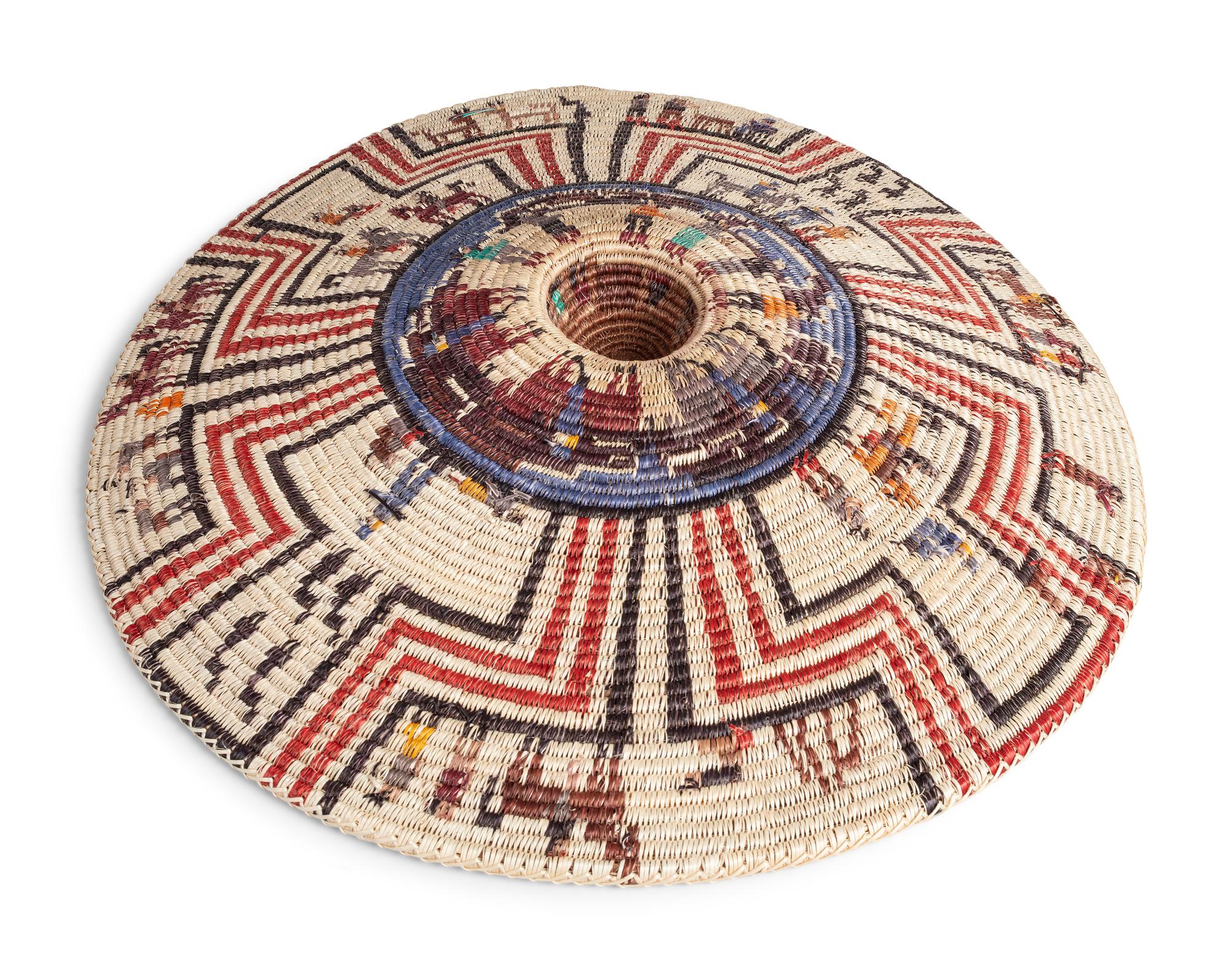 The Long Walk II , Polychrome Basketry Tray