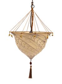 A Fortuny Cesendello Silk Hall Lantern