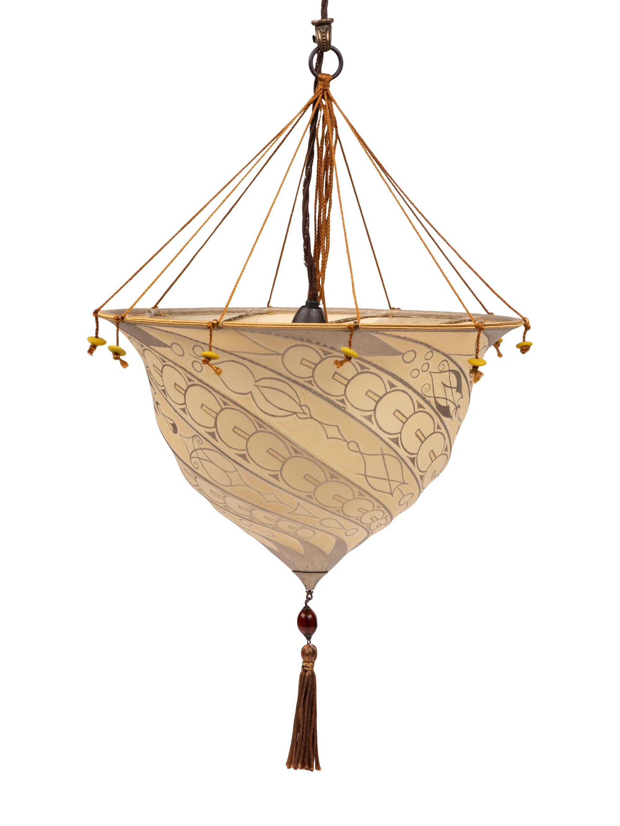 A Fortuny Cesendello Silk Hall Lantern