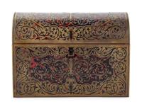 A Boulle Marquetry Dome Top Letter Box
