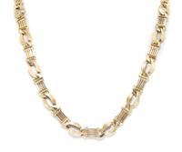 A 14 Karat Yellow Gold Fancy Link Necklace, 51.90 dwts.