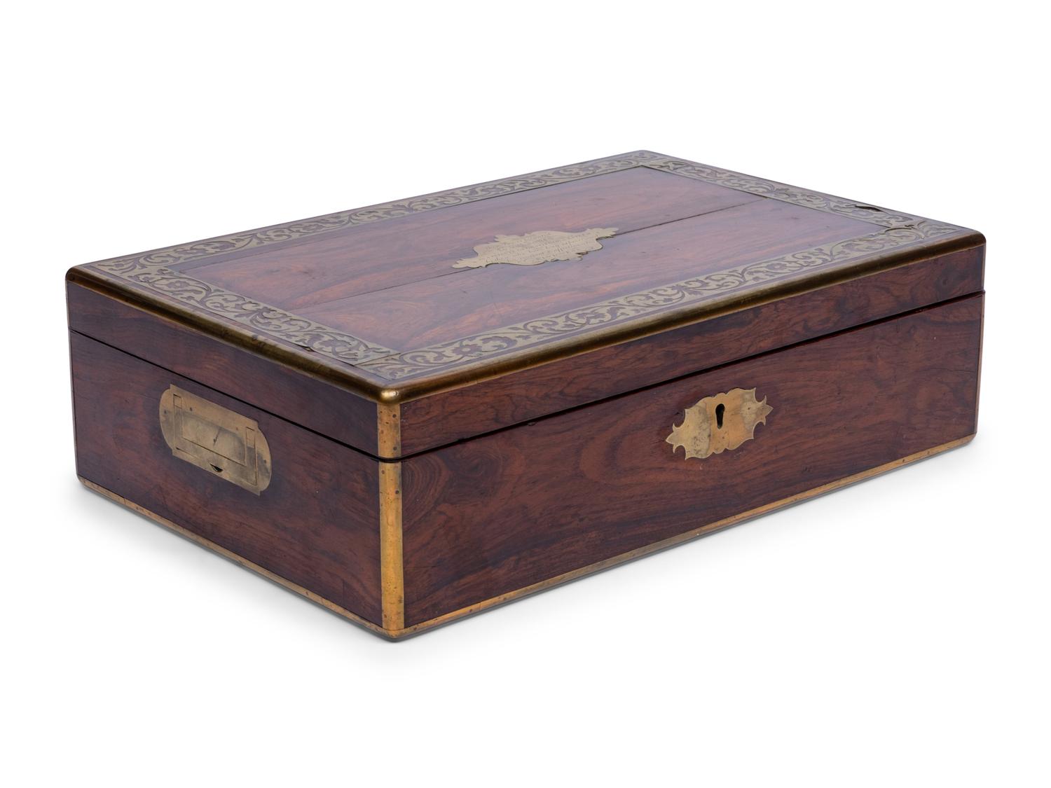 A Musical Needlework Box with Movement by F. Nicole