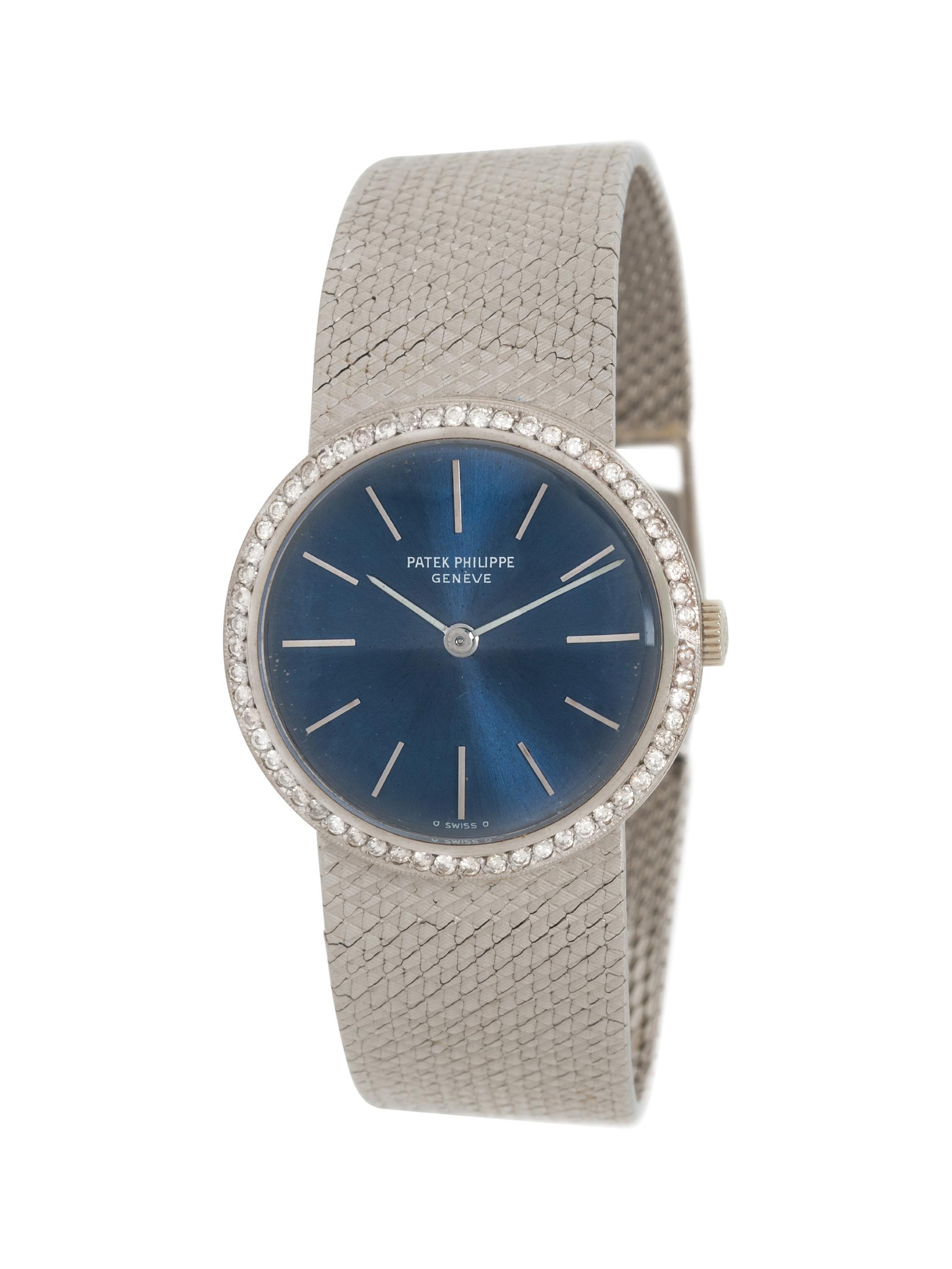 PATEK PHILIPPE, REF. 3338/2 WHITE GOLD AND DIAMOND WATCH