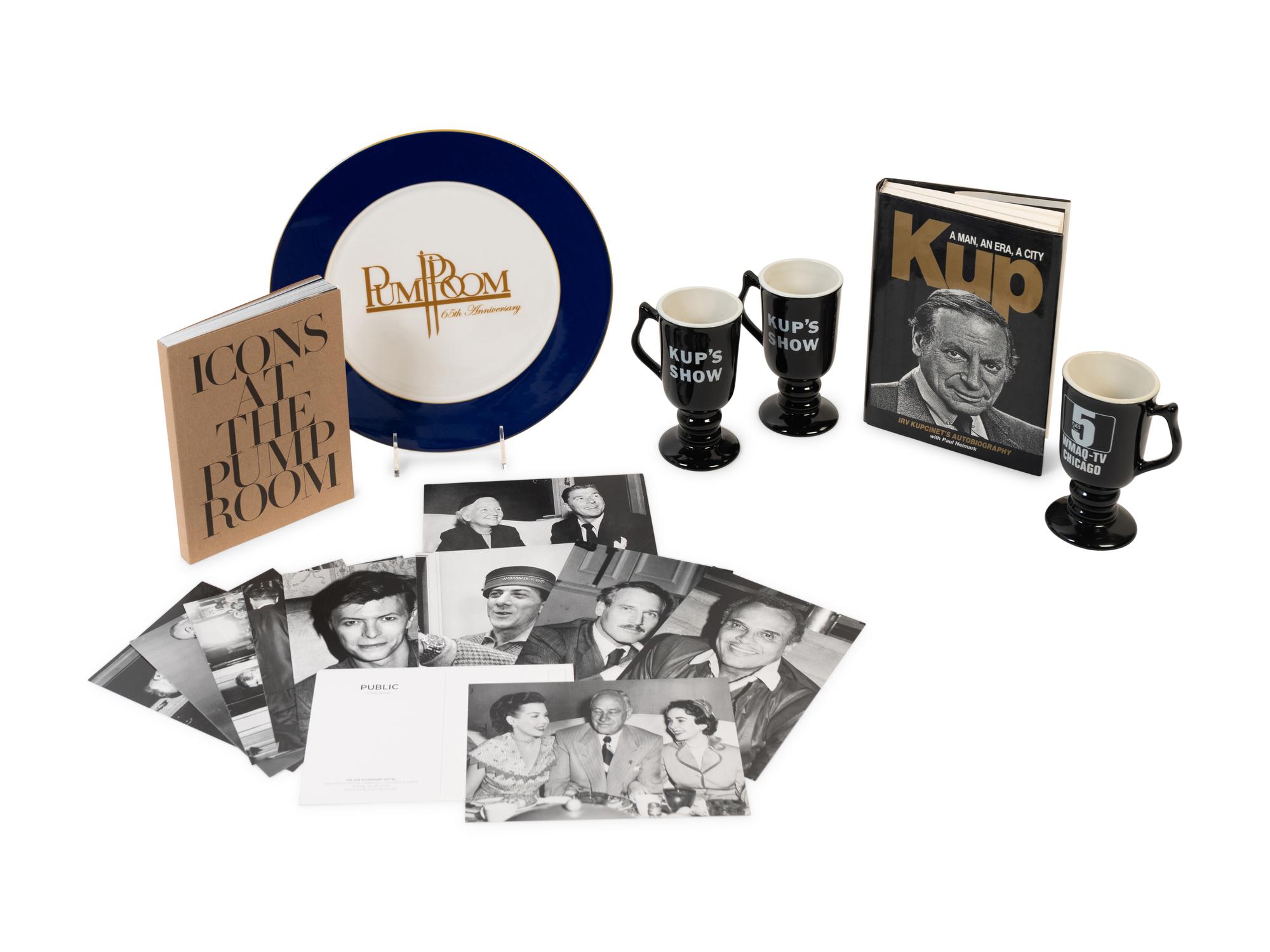 (Celebrity in Chicago). A group of 6 pieces of ephemera relating to celebrity and entertainment in Chicago, comprising: