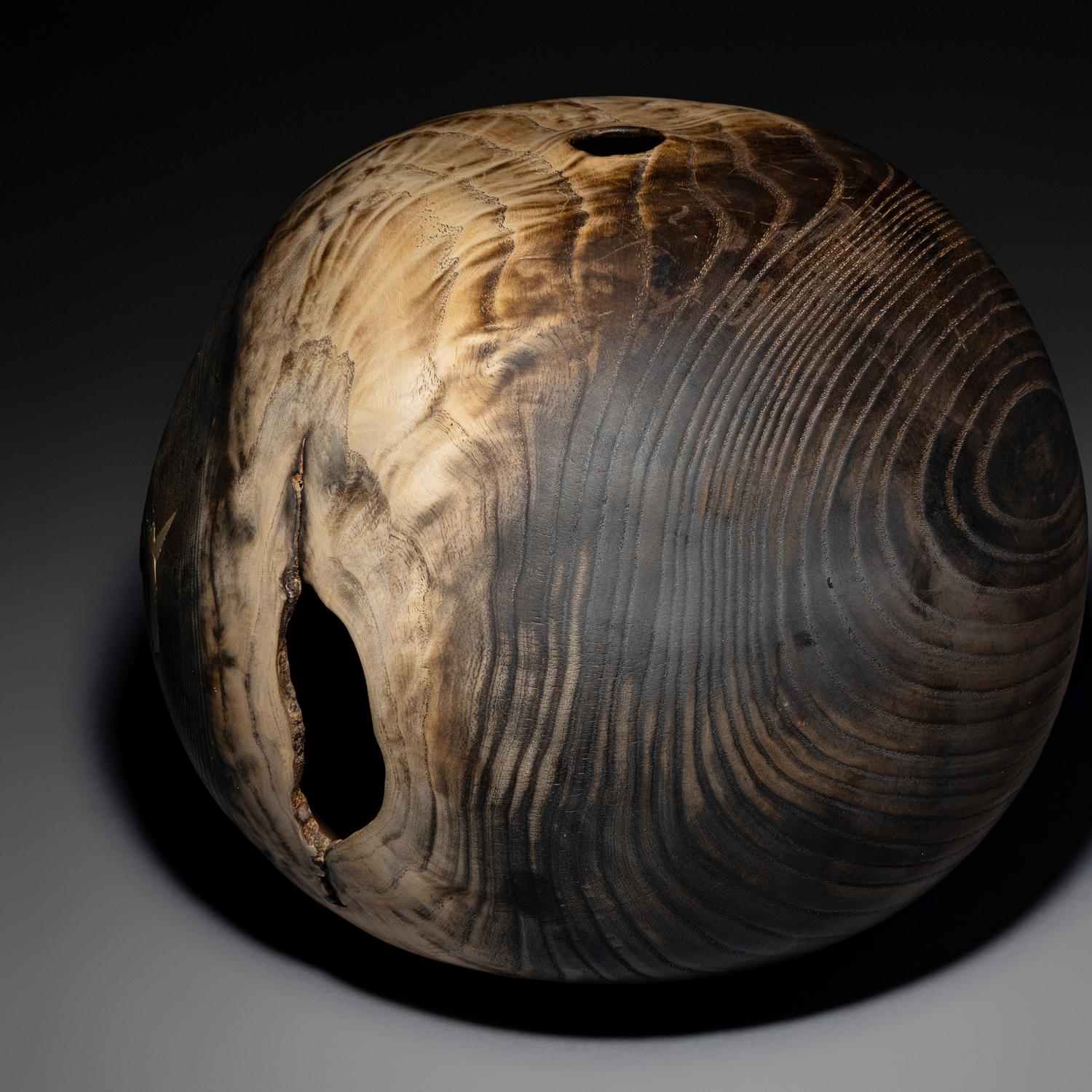 Black Pot Dawn turned wood vessel, 2000