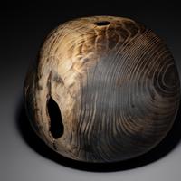 Black Pot Dawn turned wood vessel, 2000