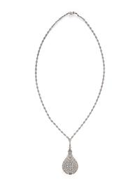 TIFFANY & CO., DIAMOND PENDANT WATCH NECKLACE