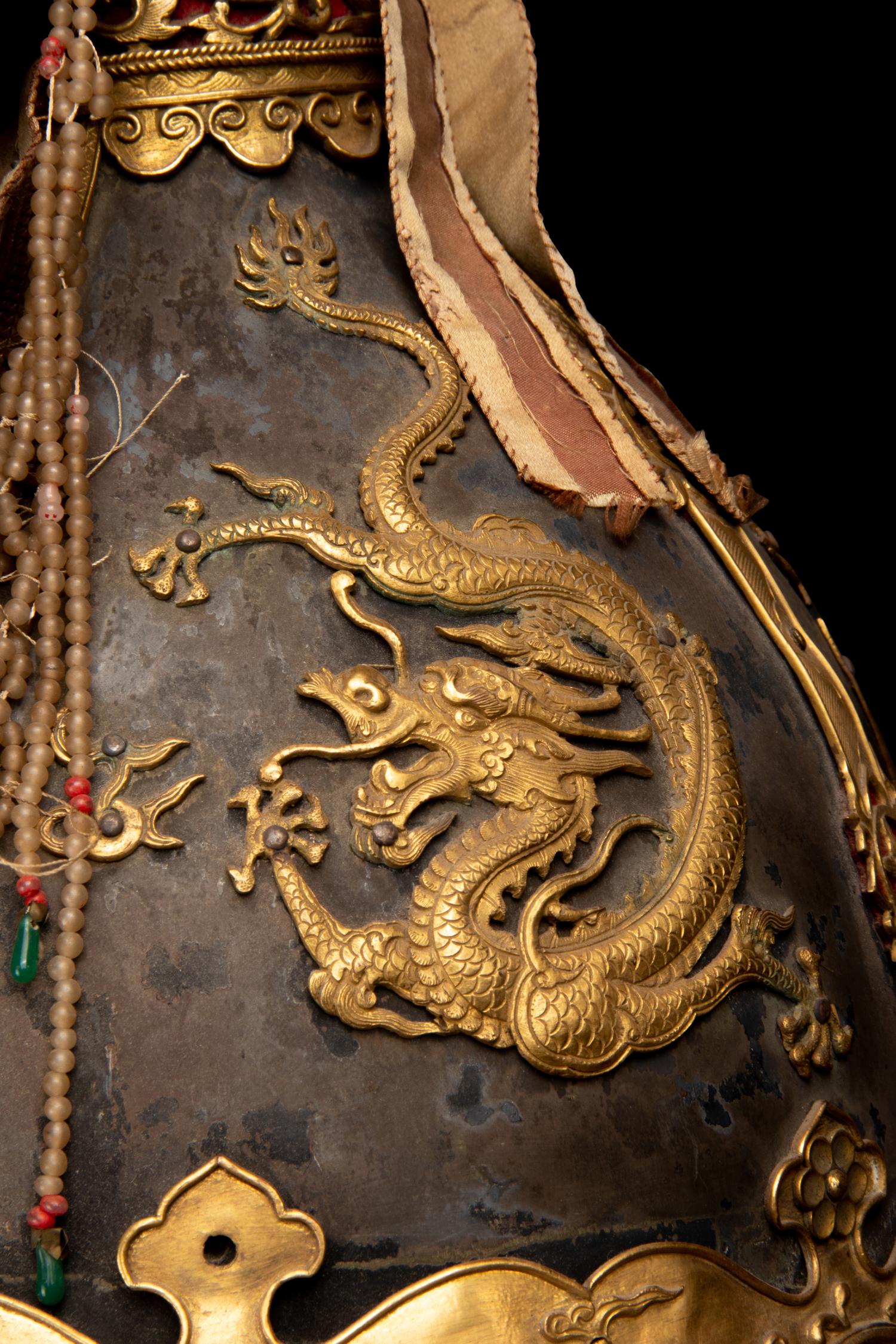 A Set of Korean Joseon Dynasty Studded Armor and Helmet