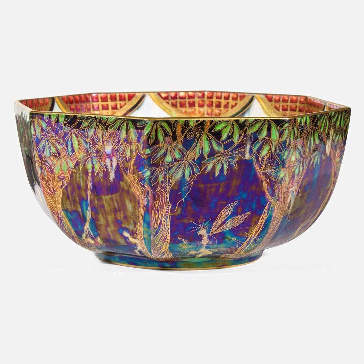 A Wedgwood Fairyland Lustre Octagonal Bowl UK, circa 1925