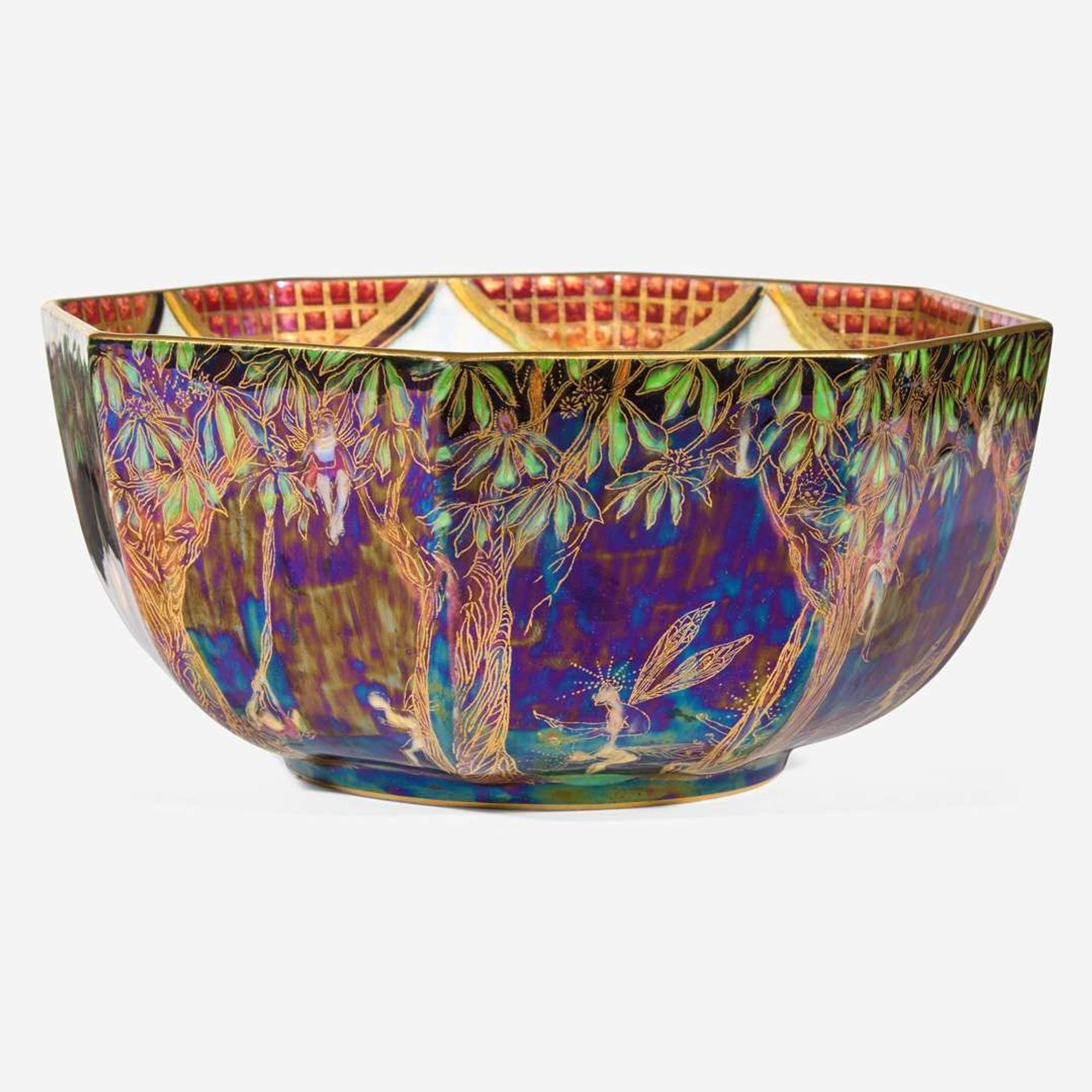 A Wedgwood Fairyland Lustre Octagonal Bowl UK, circa 1925