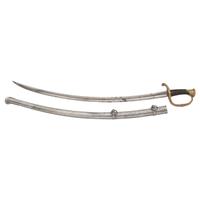French Light Artillery Saber & Scabbard by Klingenthal
