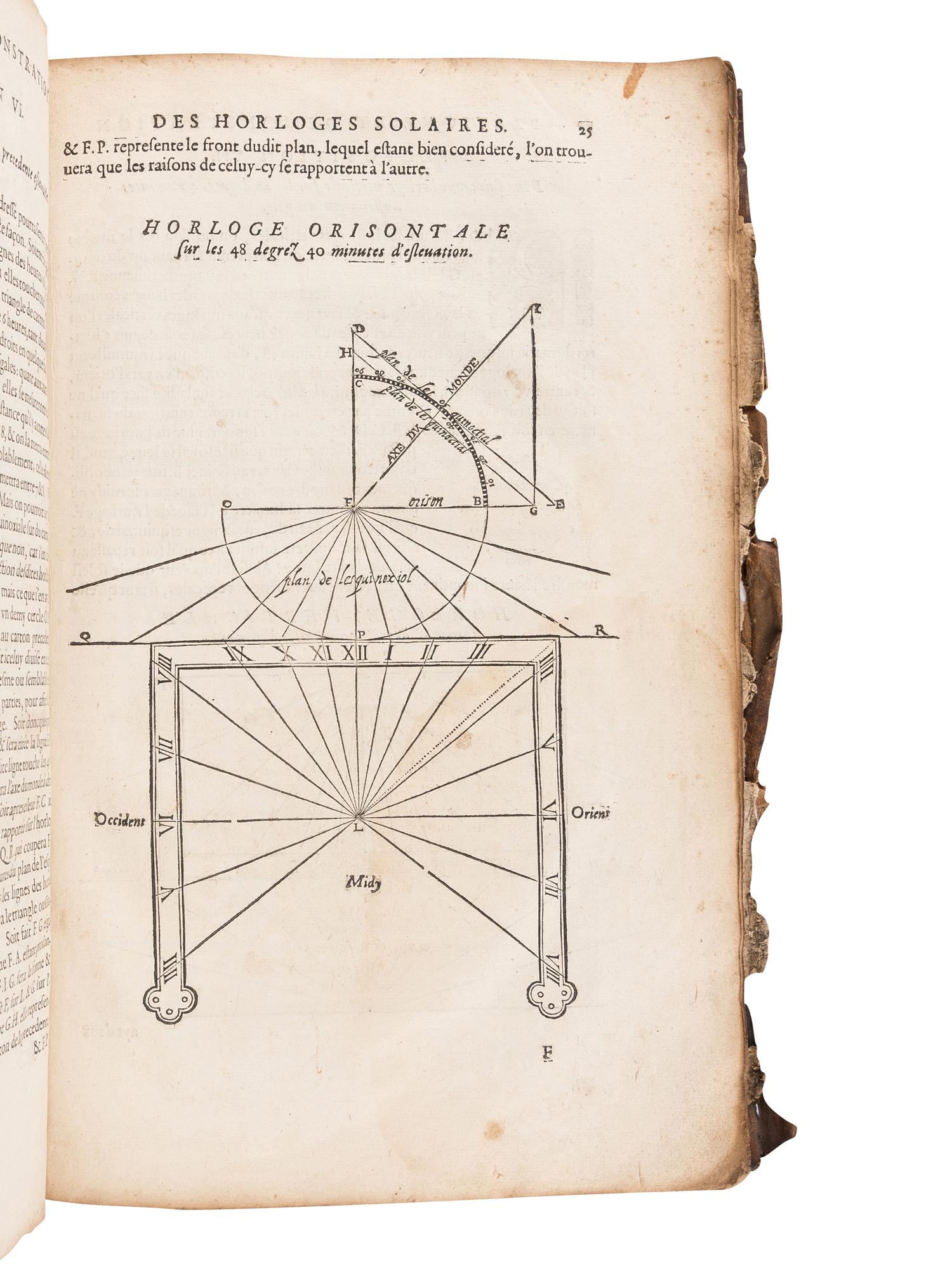 CAUS, Salomon de (1576-1626?). La pratique et demonstration des horloges solaires . Paris: Jerome Drouart, 1624.