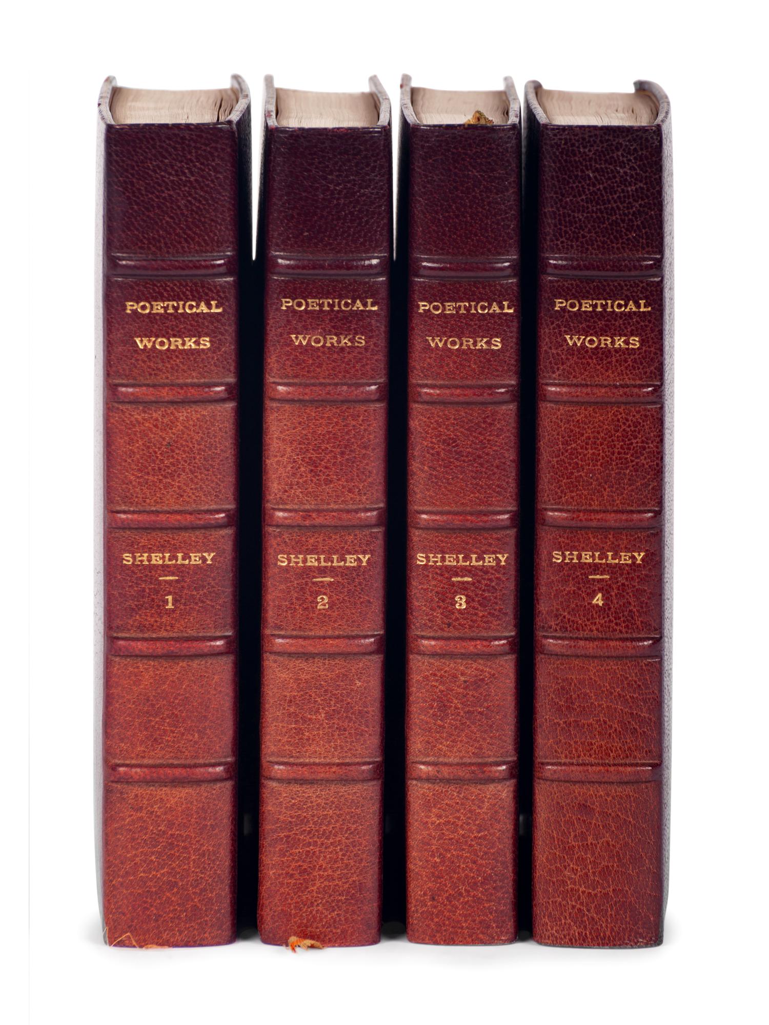 SHELLEY, Percy Bysshe (1792-1822). The Poetical Works . London: Edward Moxon, 1839.