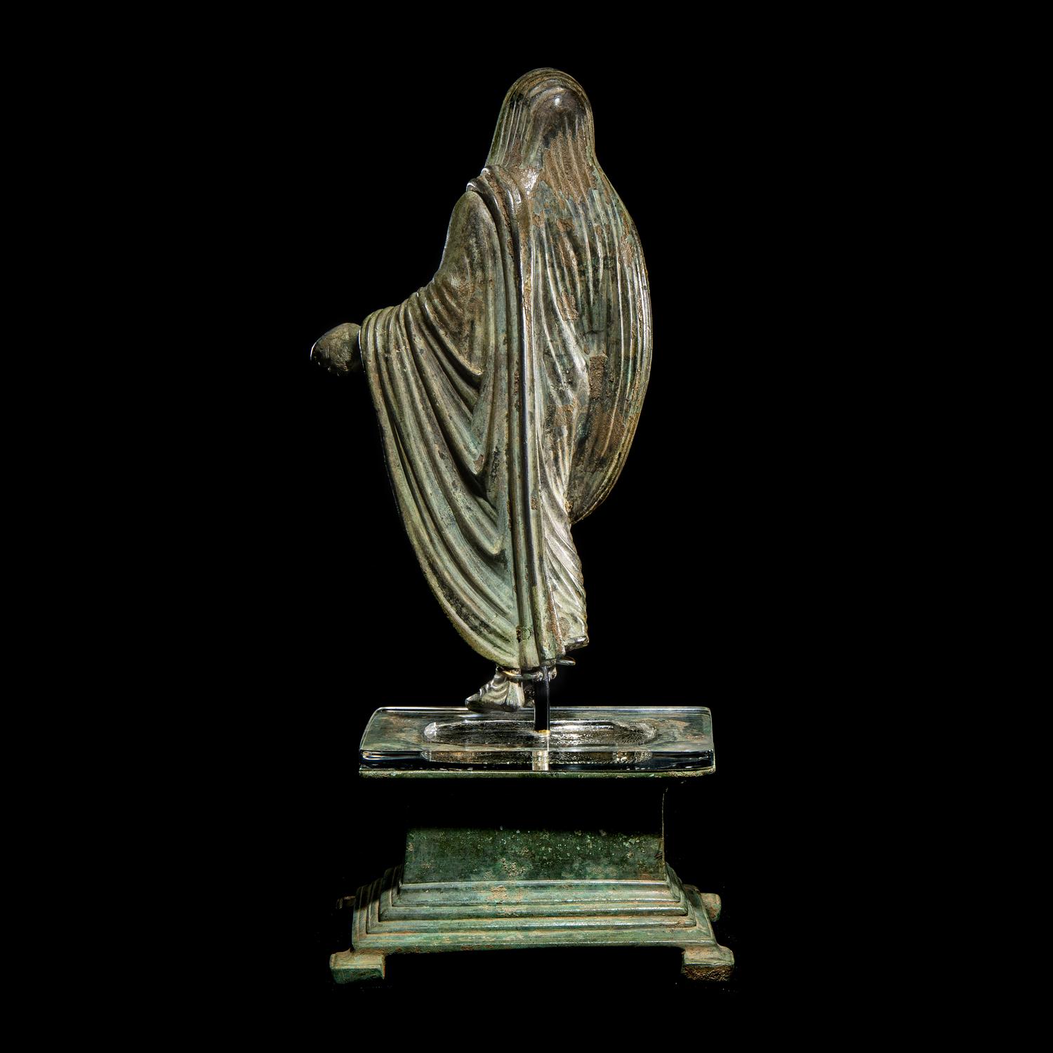 A Roman Bronze Togatus