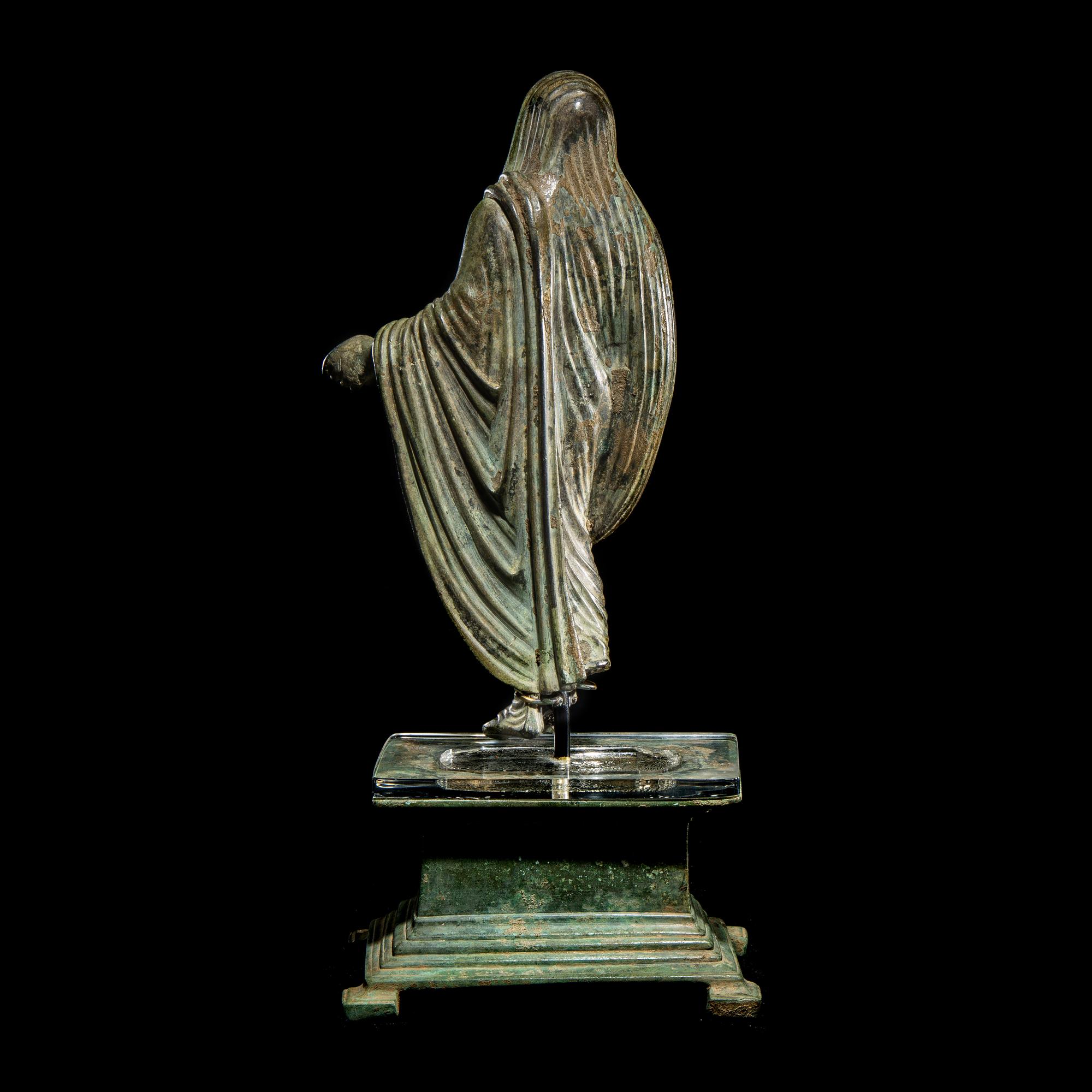 A Roman Bronze Togatus