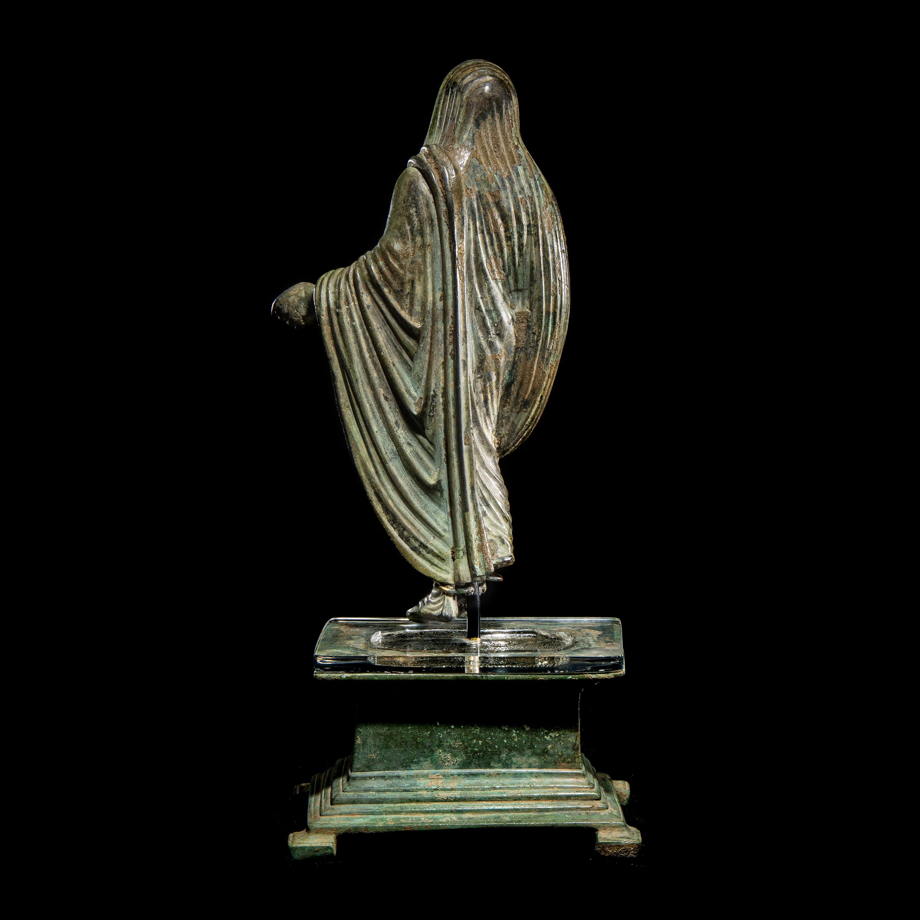 A Roman Bronze Togatus