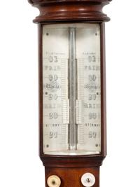 An English Mahogany Marine Stick Barometer with 'Improved Sympiesometer'