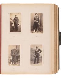 [Mexico - Early Photography]. Second Mexican Empire, CDV album documenting the reign of Maximilian I of Mexico, ca 1864-1867.