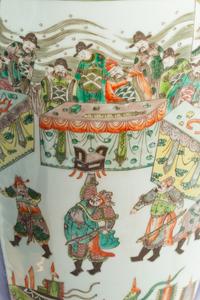 A Pair of Large Chinese Export Blue-Ground Porcelain Vases with Gilt Metal Bases