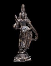 An Indian Bronze Figure of a Female Deity