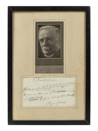 [WORLD LEADERS]. A group of 9 framed items, many signed, by various literary, political, and scientific figures of the 19th and 20th centuries, comprising: