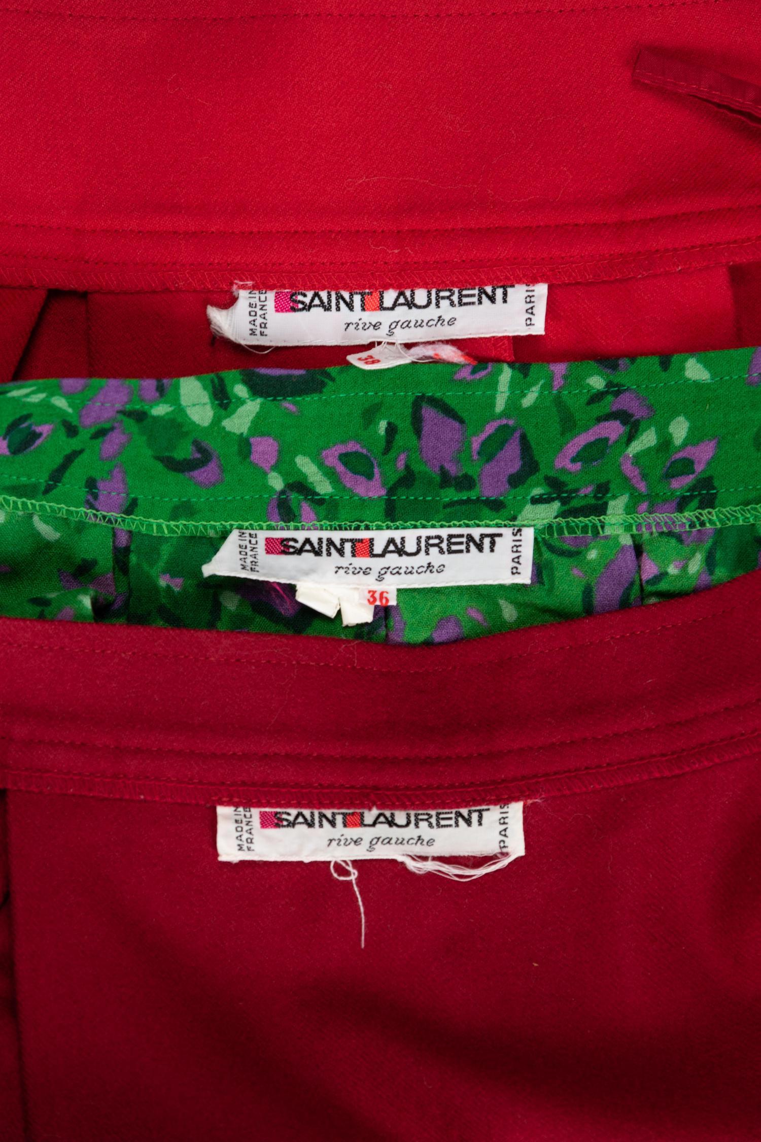 Three Vintage Yves Saint Laurent Winter Ensembles, 1980s