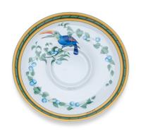 An Hermès Toucans Porcelain Tea Service