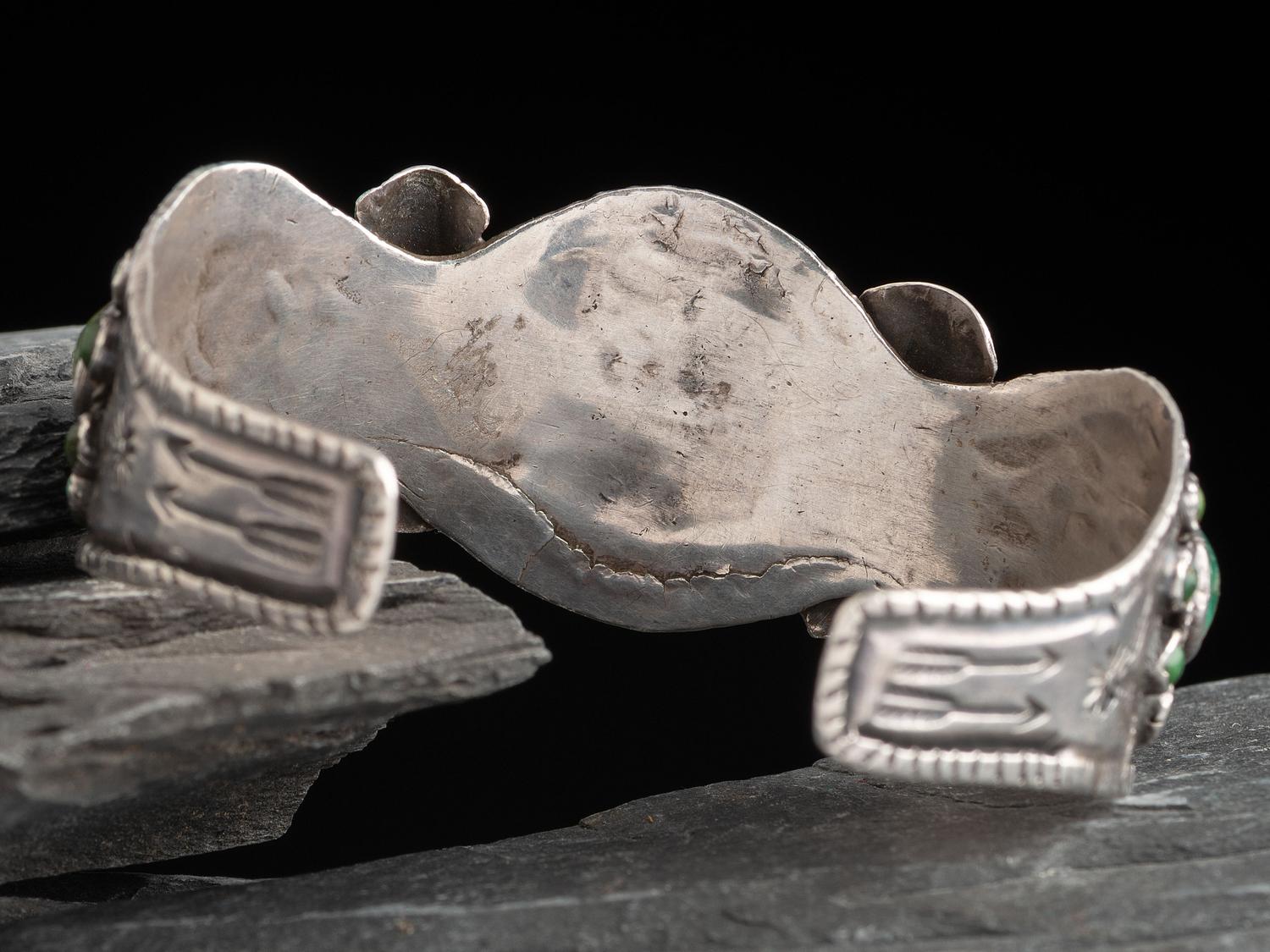 Navajo Turquoise Cluster Cuff Bracelet