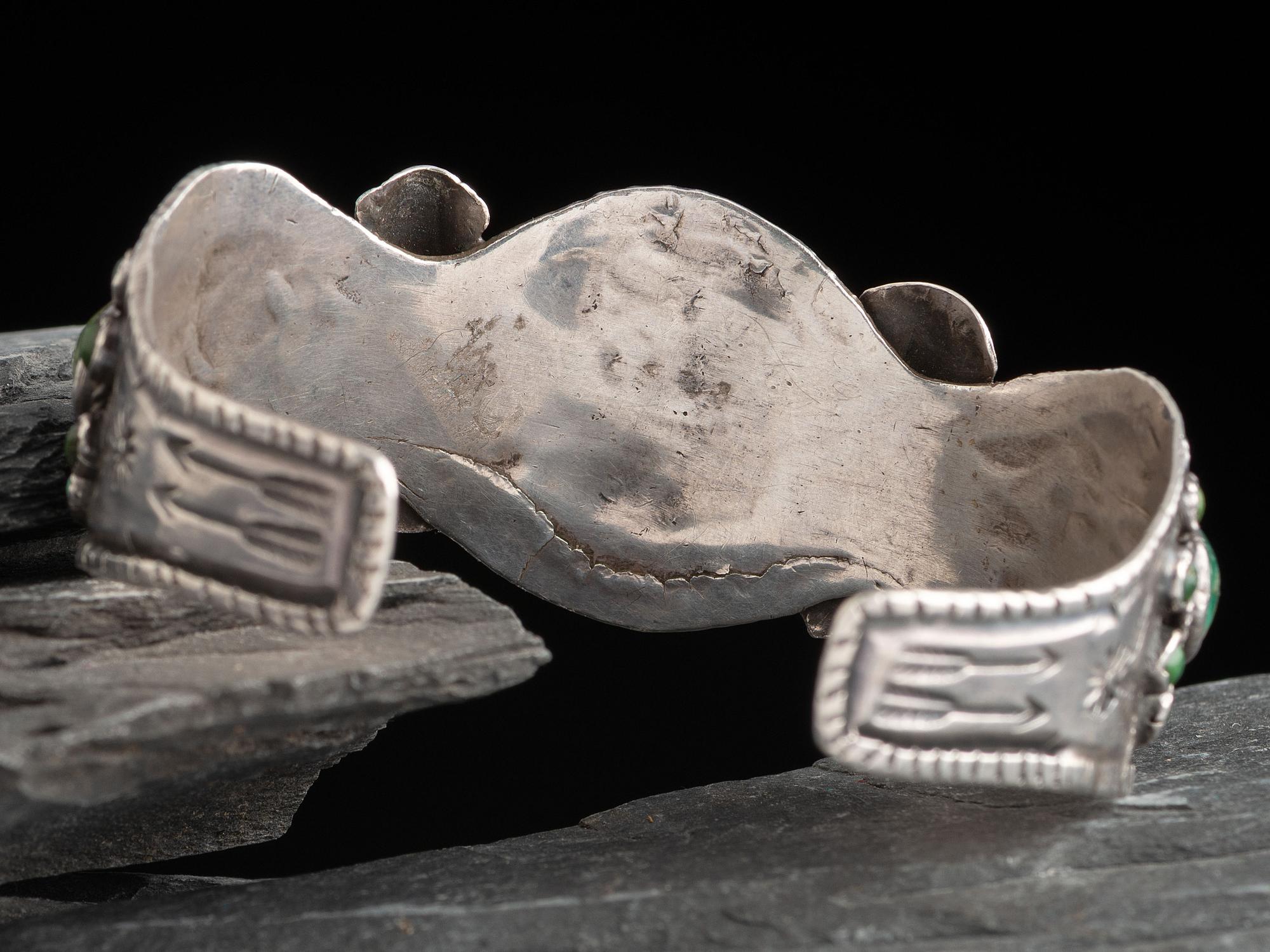 Navajo Turquoise Cluster Cuff Bracelet