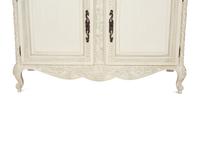 A French Provincial Style White Painted Glazed Door Bookcase