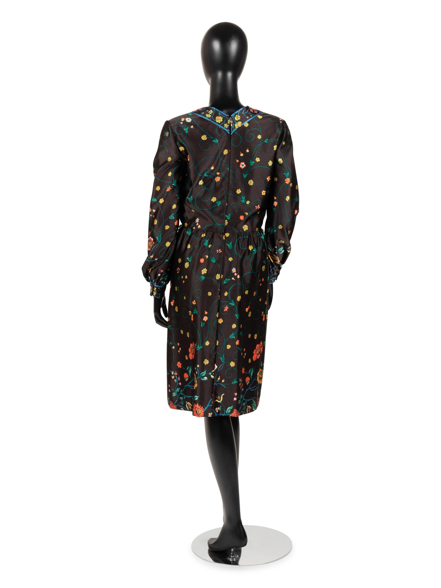 Oscar de la Renta Floral Print Dress, 1960-70s