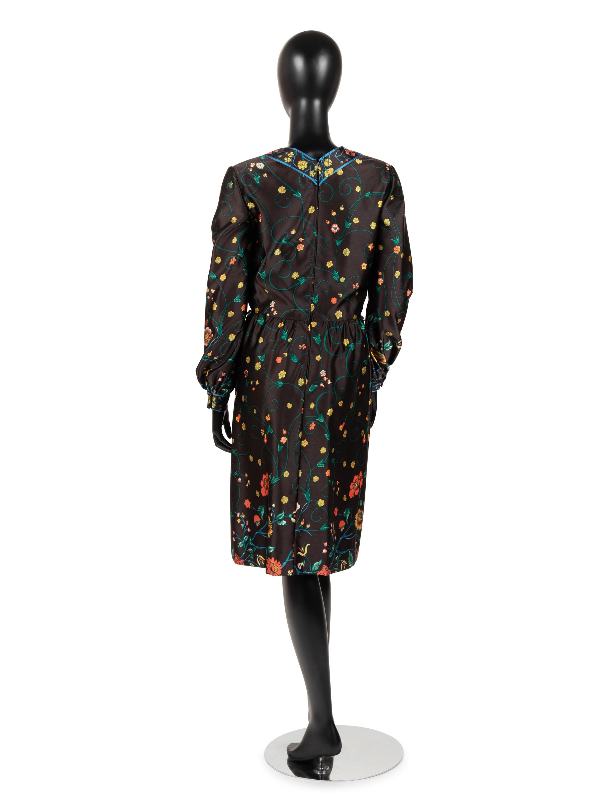 Oscar de la Renta Floral Print Dress, 1960-70s