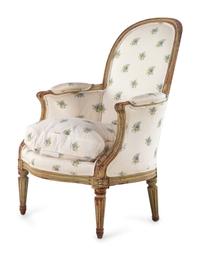 A Louis XVI Style Painted Bergère