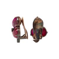 RUBY AND DIAMOND EARCLIPS
