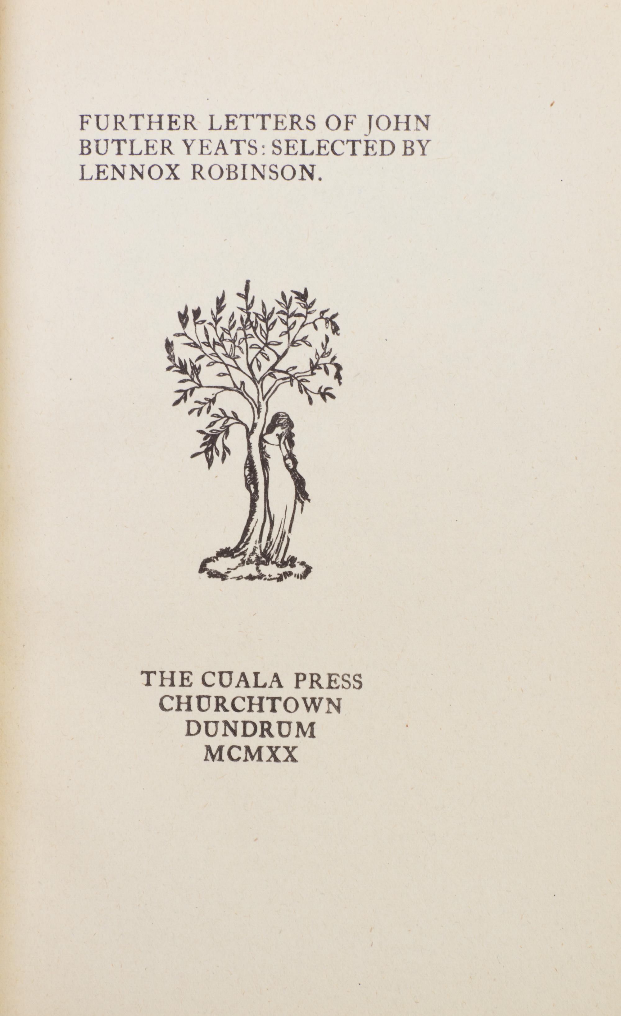 (POETRY) YEATS, WILLIAM BUTLER. October Blast: Poems. Dublin, 1927. With 2 other copies.