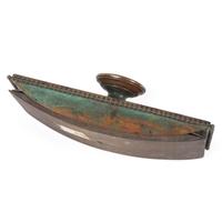 A Pair of Tiffany Studios Pine Needle Blotter Ends and Blotter