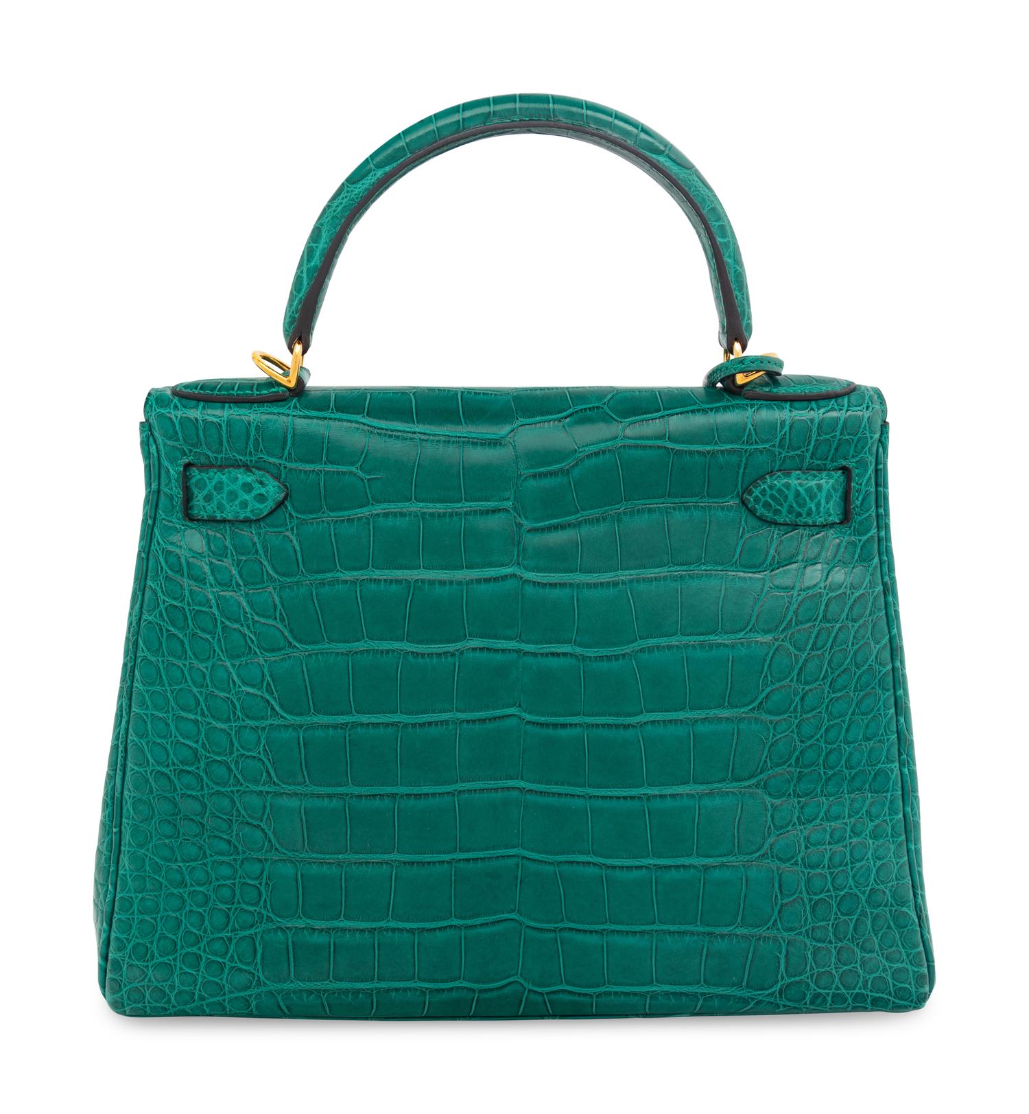 HERMÈS, KELLY RETOURNE 28 IN MATTE ALLIGATOR