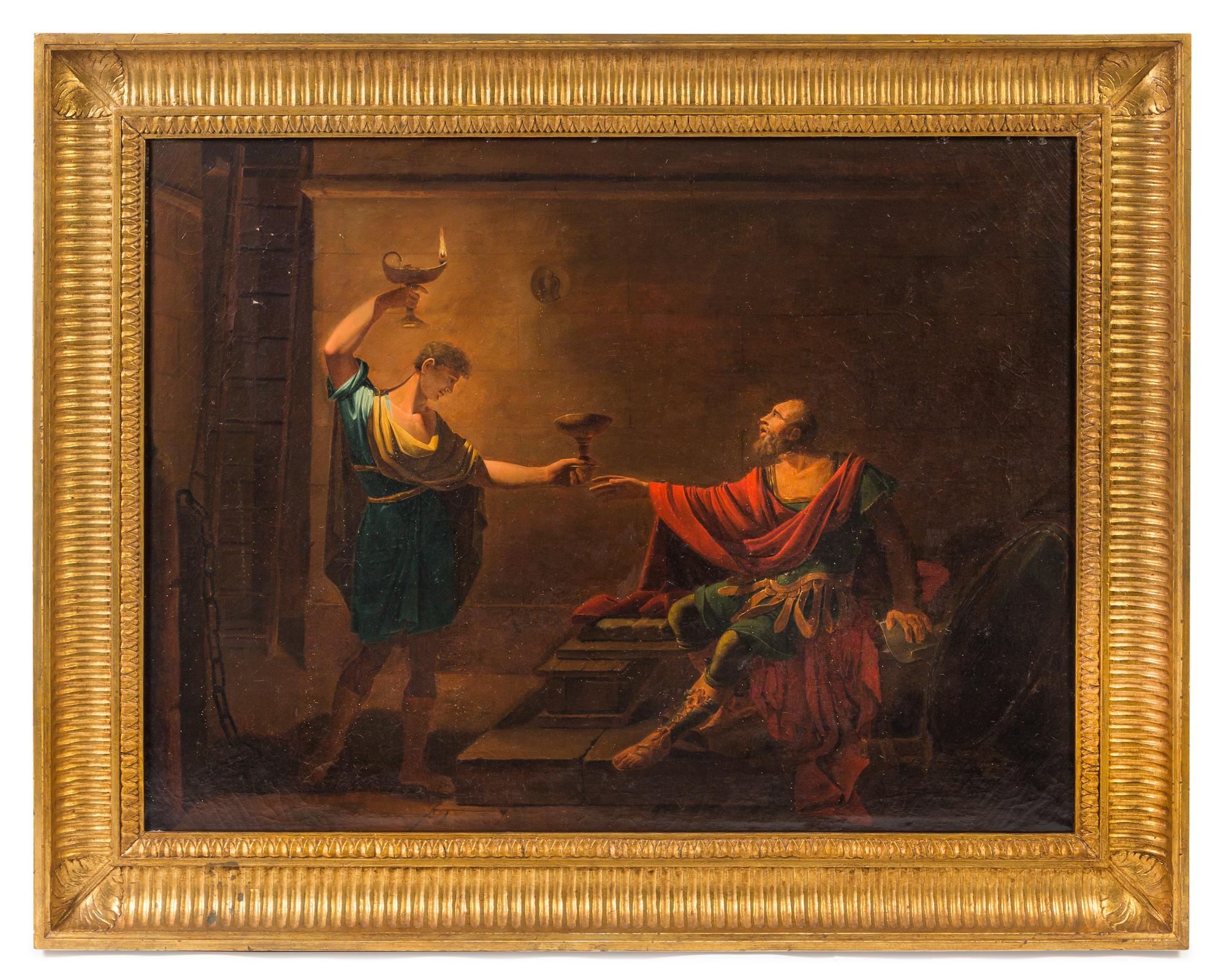 French School, (18th Century), The Execution of Socrates with a Cup of Hemlock