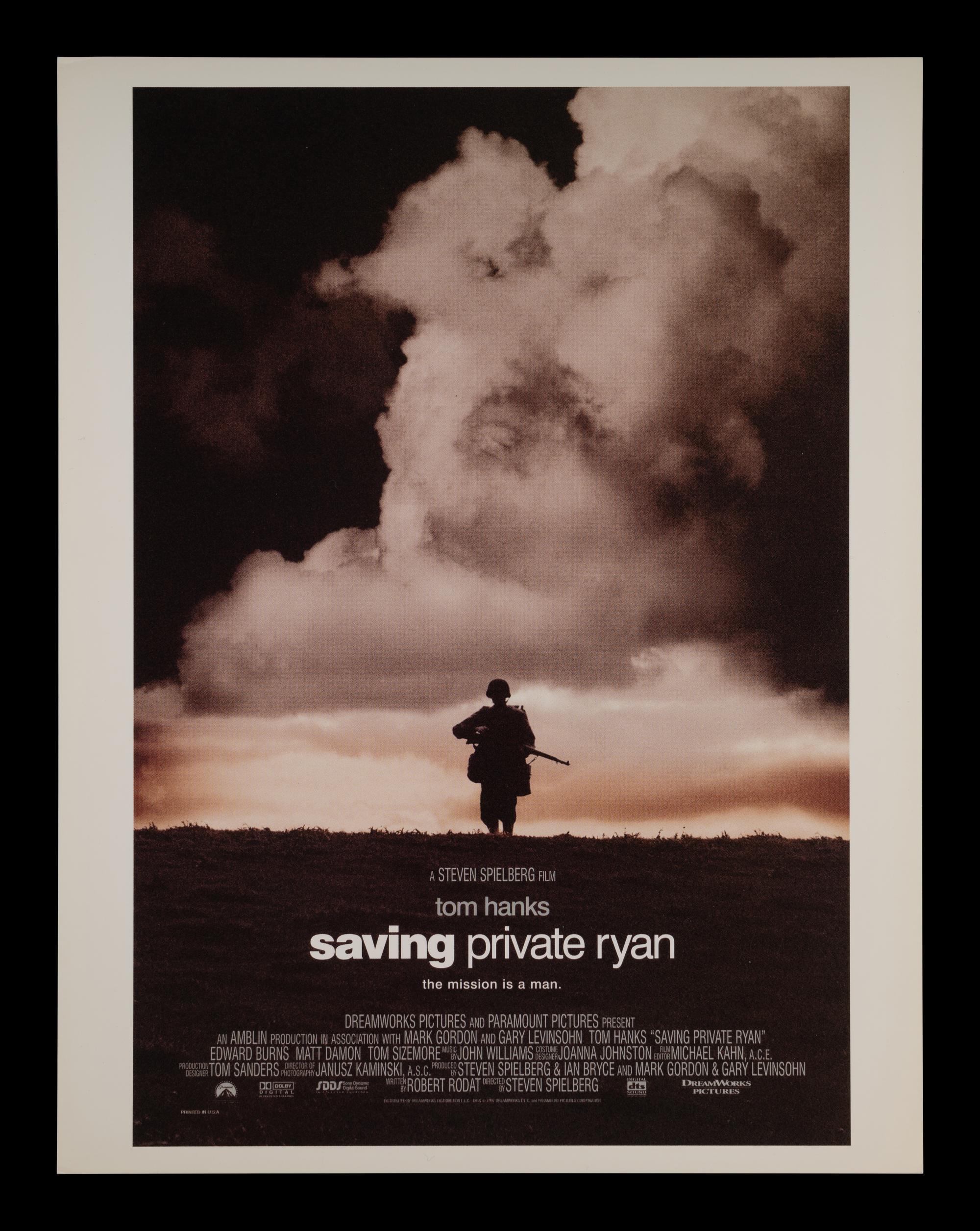 (Film Memorabilia) A group of 3 pieces of memorabilia relating to Saving Private Ryan . Amblin Entertainment, Mutual Film Company: 1998. Comprising: