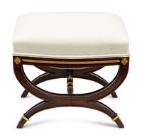 A Directoire Style Parcel Gilt Ottoman