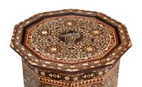 A Pair of Levantine Mother-of-Pearl Inlaid Marquetry Side Tables
