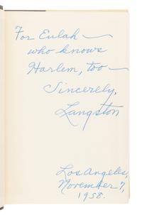 HUGHES, Langston (1901-1967). Tambourines to Glory. New York: The John Day Company, 1958.