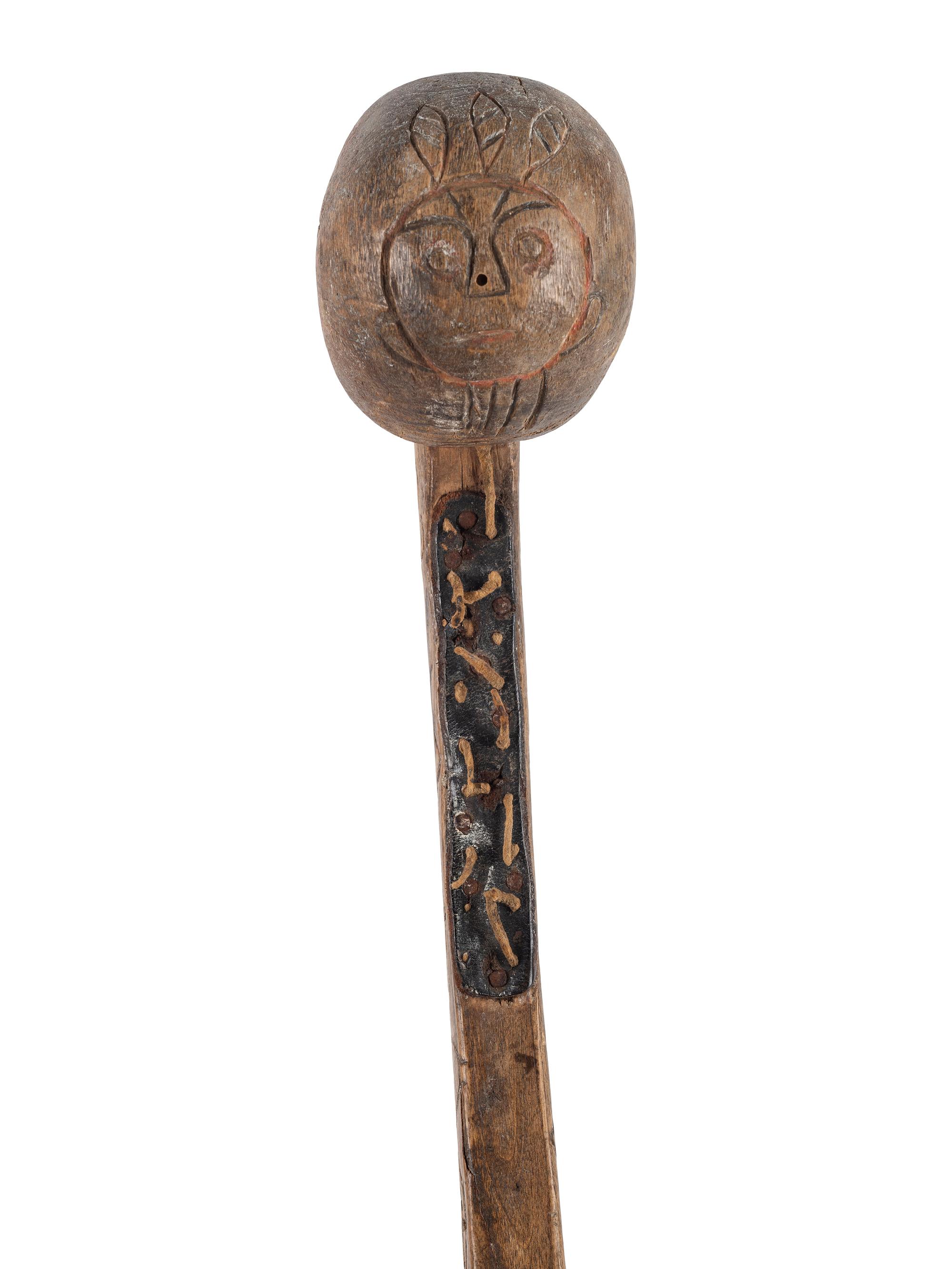 Ho-Chunk Carved and Painted Wood Dance Club