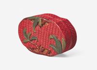A Chinese Polychromed Cinnabar Lacquer 'Peaches' Covered Box