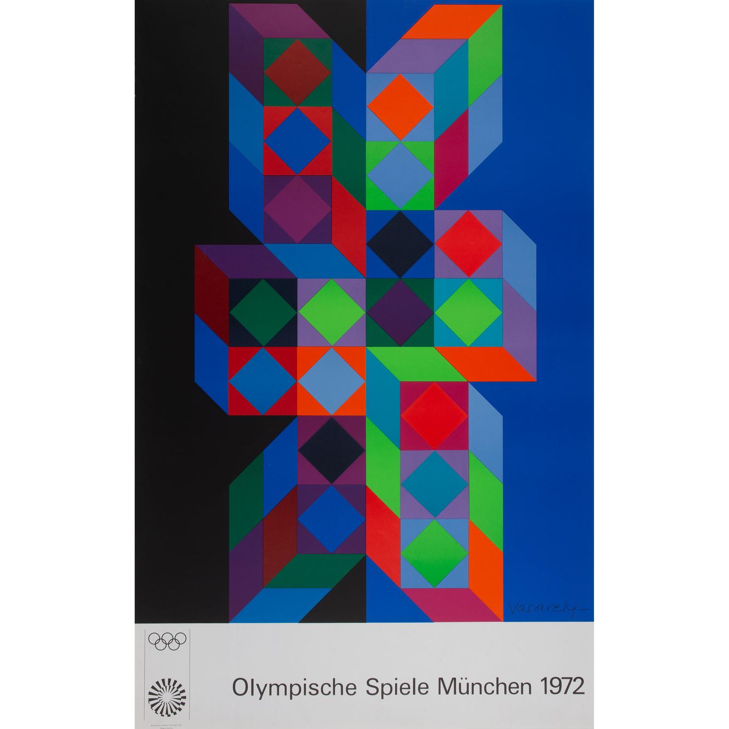 A Victor Vasarely Poster for Olympische Spiele Munchen, 1972