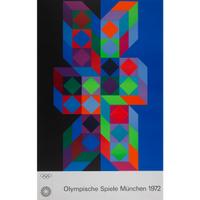A Victor Vasarely Poster for Olympische Spiele Munchen, 1972